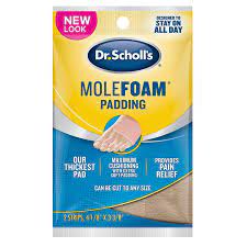 Dr. Scholl's Mole Foam Padding 4 1/8 x 3 3/8 2ct