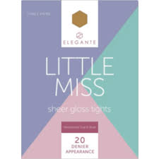 Elegante Little Miss Sheer Gloss Tights 20D 3ct - 9/10yrs/Bronze Glow