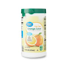 Great Value Orange Juice Concentrate Pulp Free 12oz