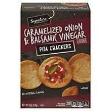Signature Select  Caramelized Onion & Balsamic Vinegar Pita Crackers - 6 Oz