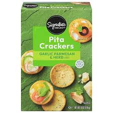 Signature Select  Crackers Pita Parmesan Garlic Herb - 6 Oz
