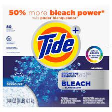 Tide With Bleach Powder Laundry Detergent 144oz