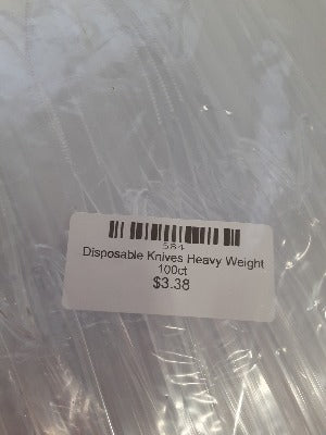 Disposable Knives Heavy Weight 100ct