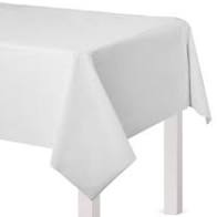 54x108 White Plastic Tablecloth 1ct