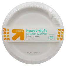 Up & Up 8 1/2"  Heavy Duty White Paper Plates 55ct