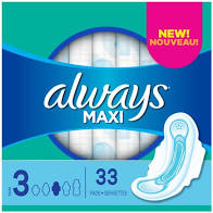 Always Maxi Extra Long Super With Wings Size 3 33ct
