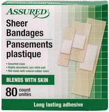 Assured Sheer Bandages Assorted Sizes 80ct