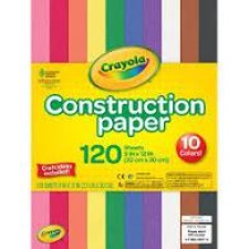 Crayola Construction Paper 120 sheets 10 colors