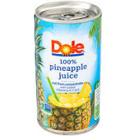 Dole 100% Pineapple Juice 6oz