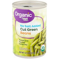 Great Value No Salt Added Cut Green Beans 14.5oz