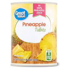 Great Value Pineapple Tidbits 20oz