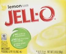 Jello Lemon Instant Pudding Mix, 3.4 oz