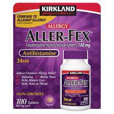 Kirkland Aller-Flex  Fexofenadine Hydrochloride 180 mg. 180 tablets