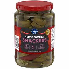Kroger Hot & Sweet Snackers Pickles