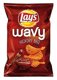 Lays Wavy Hickory BBQ Potato Chips 7.5oz