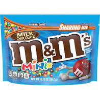 M&M'S Milk Chocolate Minis Candy Sharing Size Bag 9.4oz