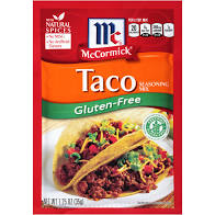 McCormick Gluten Free Taco Seasoning Mix 1.25oz