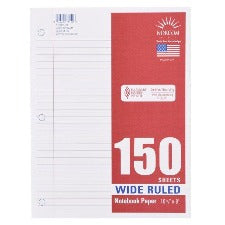 Norcom 150 sheets Wide Ruled Notebook Paper
