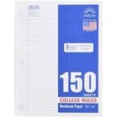 Norcom 150 sheets College Ruled Notebook Paper