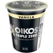 Oikos Triple Zero Blended Greek Yogurt Vanilla 32 oz