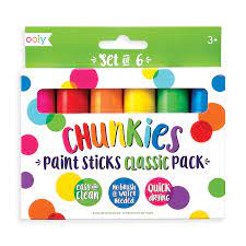 Ooly Chunkies Paint Sticks, Classic, 6ct