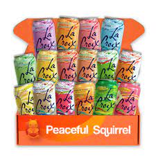 Peaceful Squirrel La Croix Variety pack 16 cans