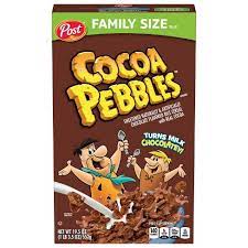 Post Cocoa Pebbles Family Size Cereal - 19.5oz