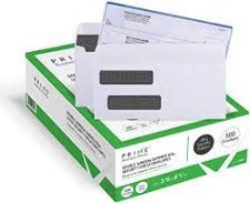 Prime Double Window Self Seal Ultra Security Check Envelopes 500ct