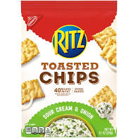 Ritz Toasted Chips Sour Cream & Onion 8.1oz