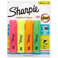 Sharpie Chisel Highlighters 4ct