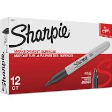 Sharpie Fine Black Permanent Marker 12ct