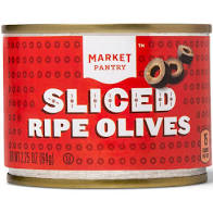 Sliced Ripe Black Olives Market Pantry 2.25oz