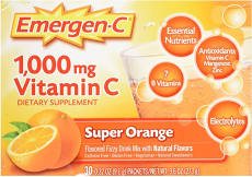 Emergen-C 1000mg Vitamin C Daily Immune Support Super Orange 30ct