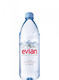 Evian Bottled Natural Spring Water 1L